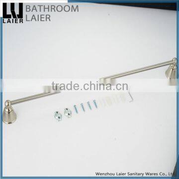 Contemporary Multi-Purpos Zinc Alloy Brush Nicked Bathroom Sanitary Items Wall Mounted Single Towel Bar photo-6