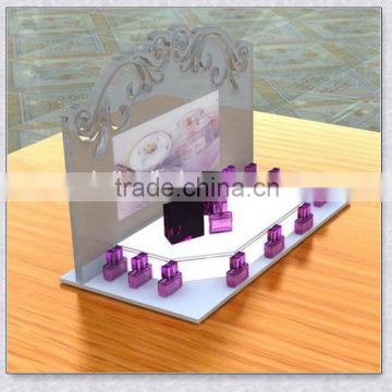 custom acrylic perfume counter display with logo