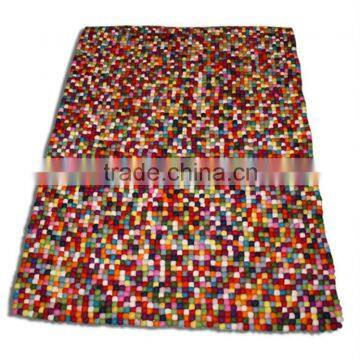 Rectangle Felt Ball Rug/ Carpet / Teppich