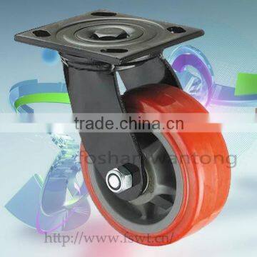 Red Polyurethane All Size Swivel Hardware Casters For Trolley