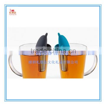 Wholesale cute animal shark shaped Silicone tea Infuser, dolphin shaped Silicone Tea Strainer,Silicone Tea Filter