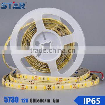 LED flexible strip yellow pcb with drip silicone IP65 waterproof