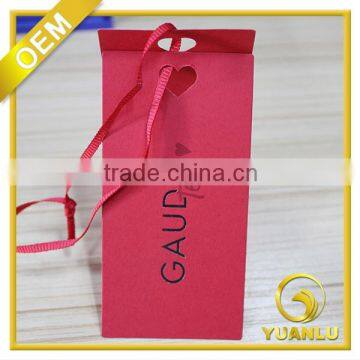 Wholesale LOGO printing Paper hang tag for clothing