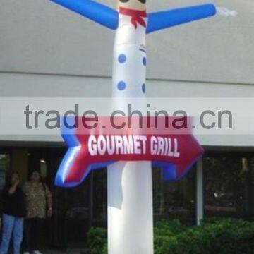 Chef sky dancer 3m high and 4m high Cooker inflatable air dancer for restaurant advertising