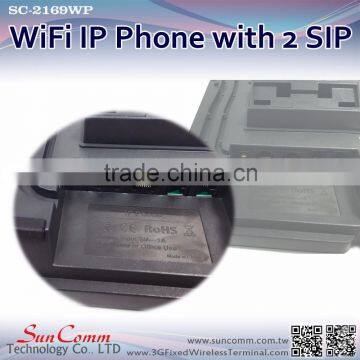 SC-2169WP 1 WAN 1 LAN SMS With 2 SIP Lines WiFi Network IP Phone photo-2