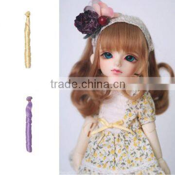 Synthetic 25cm Spring Curly Hair Piece for Doll Wig