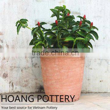 Low-Fire Red Clay Flower Planter , Vietnamese High Quality Ceramic