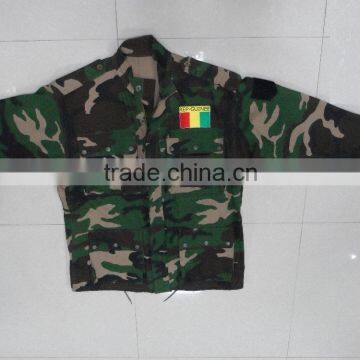Custom cotton polyester twill jungle camouflage sylria outdoor tactical suit