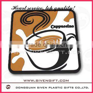 Customized silicone/soft pvc cup coaster