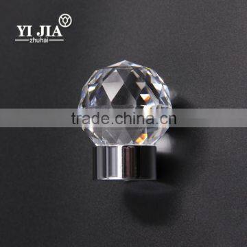 Contemporary Ball Style Brass Glass Knobs and Pulls