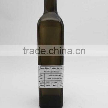 wholesale 500ml square olive oil glass bottle