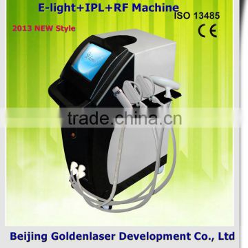 Hair Removal Www.golden-laser.org/2013 New Style E-light+IPL+RF Machine Ipl Hand Piece 690-1200nm