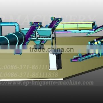 complete coal ball making plant/coal ball production line with 4 t/h capacity