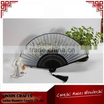 customized Japanese cheap silk fabric hand fan bamboo fan for promotion