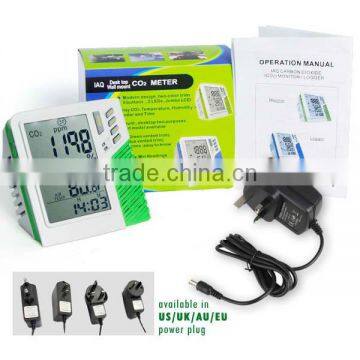 Wall Mount/Desktop Carbon Dioxide CO2 0-9999ppm Monitor Temperature RH Dew Point Wet Bulb TWA STEL Made in Taiwan photo-2