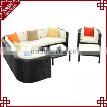 Colourful Pillows Design Patio Rattan Handcraft 6 Seater Set Design Sofa photo-3