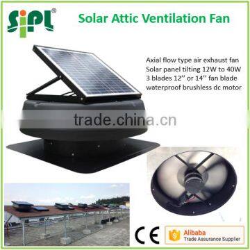 Natural Sun Powered Energy Efficient Roof Mounting dc Motor Driven Solar Exhaust Fan for Home photo-2