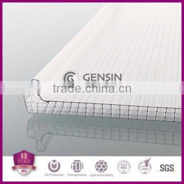 width 600mm four wall U-lock polycarbonate sheets/ multi-wall pc sheet/polycarbonate sheet 8mm