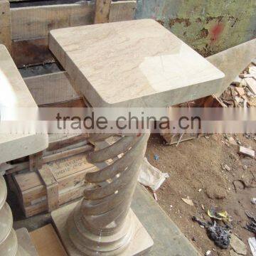 DECORATIVE SAHARA BEIGE MARBLE PEDESTALS