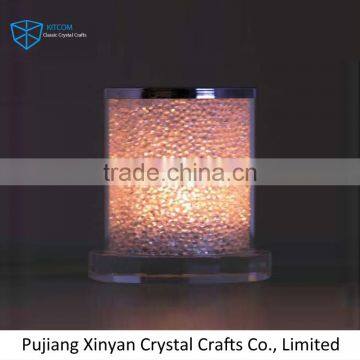 Factory Supply custom design clear crystal candle holder with different size