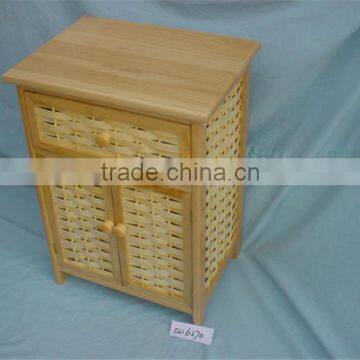 Wooden Storage Cabinet With Rattan/Wicker Drawer photo-4
