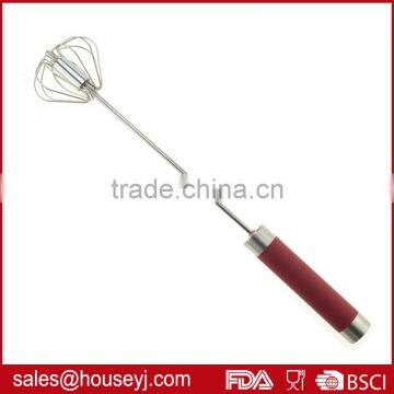 Portable kitchen semi-automatic hand pressure rotary egg beater egg whisk