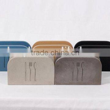 Creative Wedding Decoration Bare Concrete Restaurant Napkin Holder photo-2