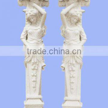 European Sex Lady Stone Column in Pillar Used for Decorative photo-3