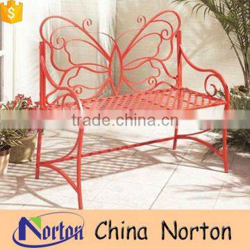 Patio decoration red iron butterfly design chair NTIRH-003Y