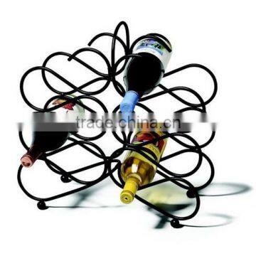 Decrative 6 Bottle Metal Wall Mounted Wine Display Rack photo-5