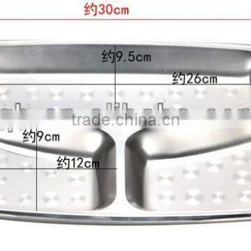SS18/8 Stainless Steel Fast Food Tray/Mess Tray/Snack Tray,Winolaz photo-3