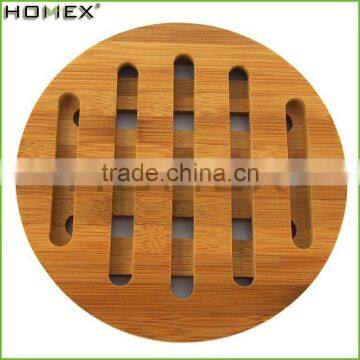 Solid Bamboo Wooden Pot Holder Trivets/Homex_Factory
