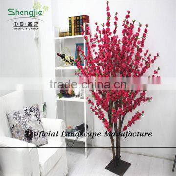 SJZJN 315 High Imitation Rose Colour Artificial Peach Blossom Tree /Fake Peach Blossom Tree photo-4
