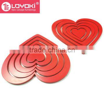 Hot Sale New Love Shape Wood Home Decor Wall Stickers 3D Art Sticker for Living Room photo-5