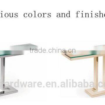 Factory Price Euro Style Stainless Steel Base Glass Console Table photo-5