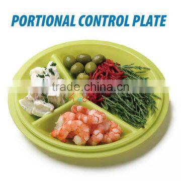 3-compartment Meal Prep Plastic Microwave Portion Control Plates Section Divided Dish With Air Vented Lids photo-3