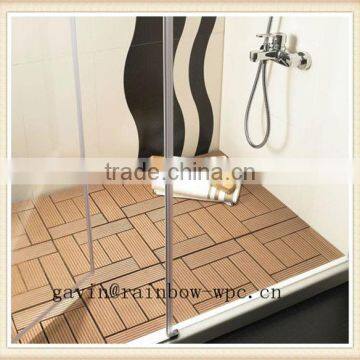 Outdoor Interlocking Floor Tiles WPC,Outdoor Lowes Cheap Wpc Diy Interlocking Composite Deck Tiles photo-4