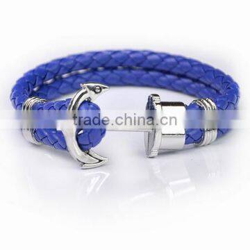 Fashion Accessories Bracelet Woman 2017 Leather Bracelet Anchor Bracelet photo-4