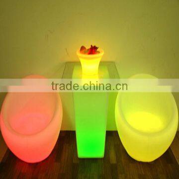 Plastic Materia Leisure Led Restaurant Club Bar Used Led Sofa /comfortable Single Seater Led Chair photo-2