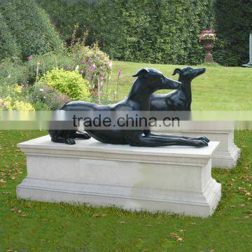 Garden decoration animal sculpture life size bronze great dane statue