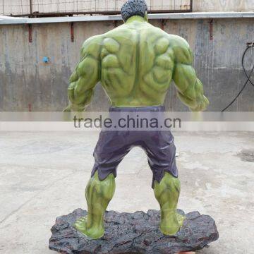 Outdoor Decoration Wholesale Resin Craft Fiberglass Life Size Hulk Statue photo-3