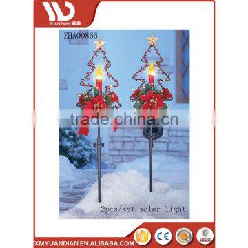 Home & Garden Decoration Star Candle Solar Stake Light Personalized Polyresin Christmas Ornaments Wholesale