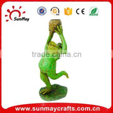 resin decorative garden pot frog figurine