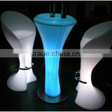 low back led illuminated chair