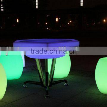Rechargeable LED bar table