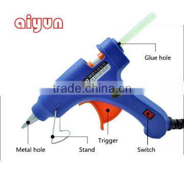 20W Glue Gun + 25pcs 200mm Glue Stick Crafts Repair Tool Mini Electric Heating Hot Melt Glue Gun photo-2