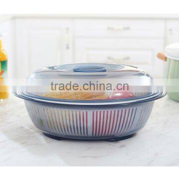 Double layers square plastic washing draining basket fruit vegetables basket