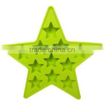 Novelty Red Silicone Ice Mold With Five Star Shape photo-2