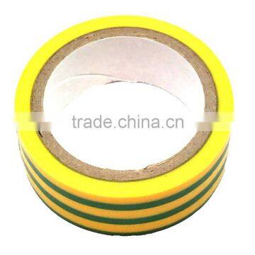 High Quality PVC Insulation Tape 5 Meter With 19mm Width - Yellow/Green Stripe Colour