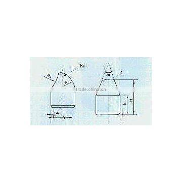 Hard Alloy teeth for mine and oil field drill bits--Half-round tooth